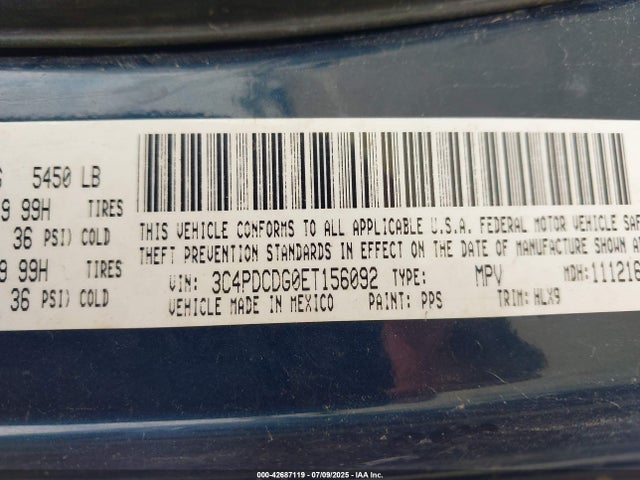 3C4PDCDG0ET156092 Dodge 2014