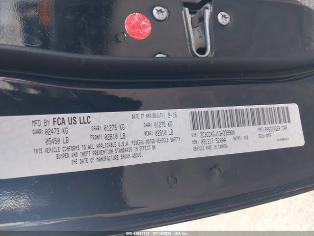 Dodge 2016 2016 2C3CDXGJ1GH339904 Image 9