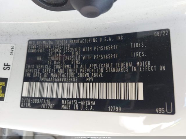 2022 TOYOTA COROLLA CROSS 7MUAAABG8NV029483 Photo 8