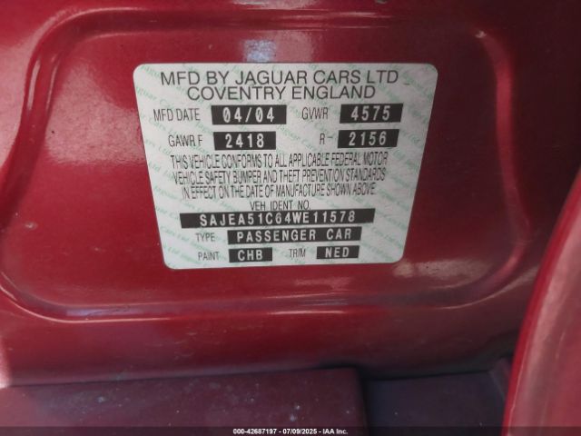 2004 JAGUAR X-TYPE SAJEA51C64WE11578 Photo 8