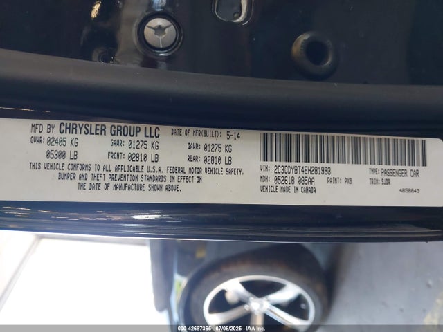 2C3CDYBT4EH281993 Dodge Challenger