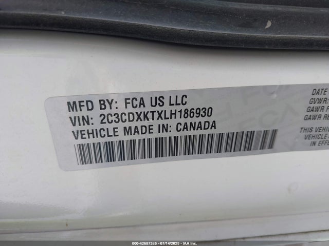 Dodge 2020 2020 2C3CDXKTXLH186930 Image 9