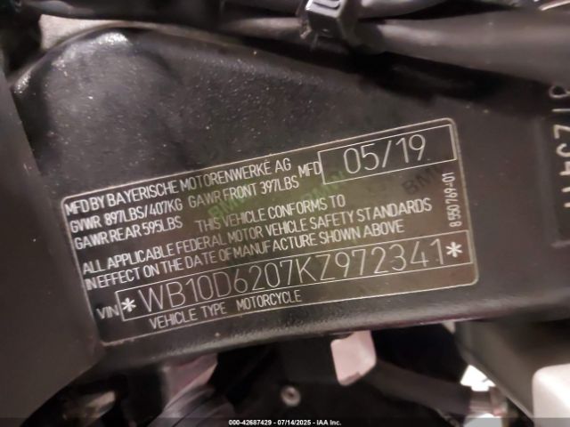 2019 BMW S 1000 WB10D6207KZ972341 Photo 9