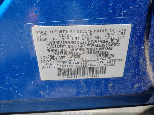 3N1CP5BV1RL493320 Nissan 2024