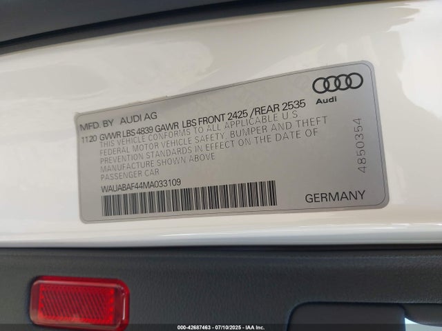2021 AUDI A4 WAUABAF44MA033109 Photo 8