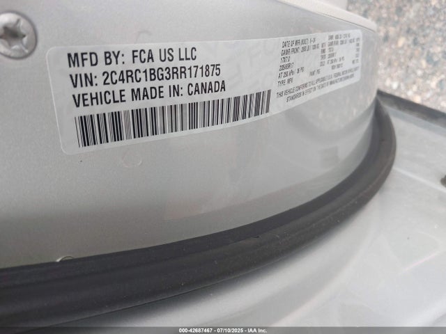 Продаж на аукціоні авто 2024 Chrysler Pacifica Touring L, vin: 2C4RC1BG3RR171875, номер лоту: 42687467