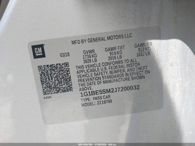2018 CHEVROLET CRUZE 1G1BE5SM2J7200032 Photo 8