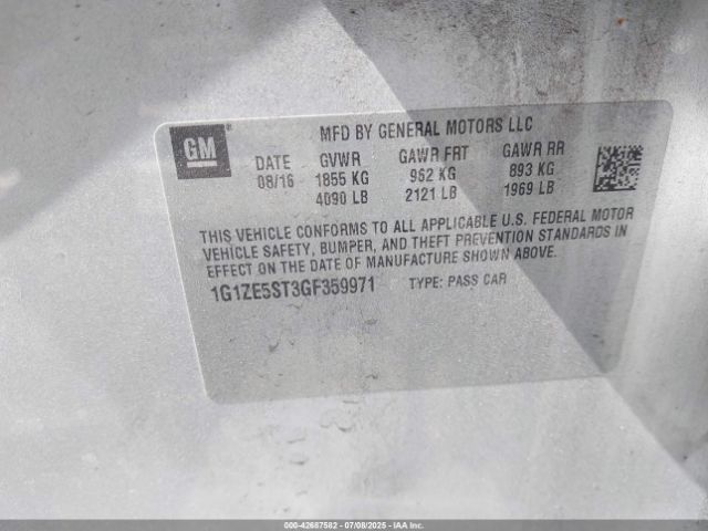 2016 CHEVROLET MALIBU 1G1ZE5ST3GF359971 Photo 8
