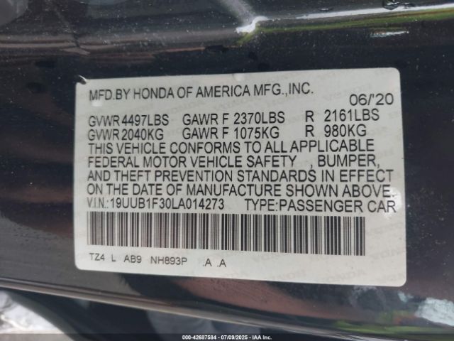 2020 ACURA TLX 19UUB1F30LA014273 Photo 8