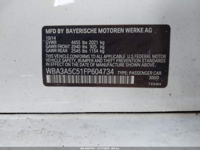 2015 BMW 328I WBA3A5C51FP604734 Photo 8