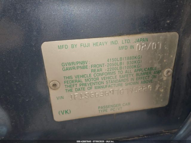 2007 SUBARU FORESTER JF1SG63697G745229 Photo 8