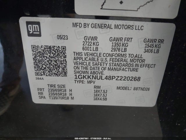 1GKKNUL48PZ220268 GMC lsy