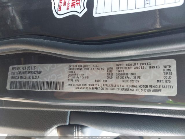2024 JEEP GRAND CHEROKEE L 1C4RJKBG6R8542809 Photo 8