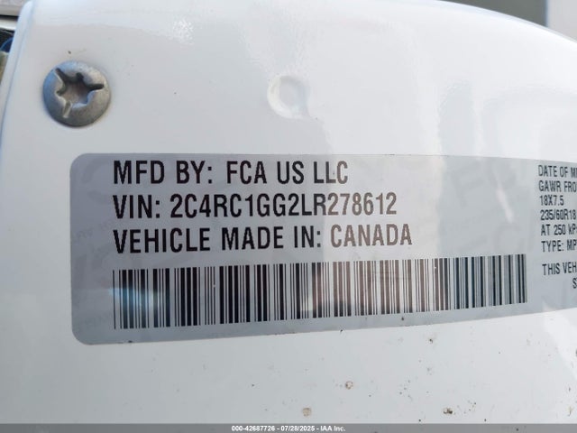 Chrysler Pacifica 2020 2C4RC1GG2LR278612 Image 9
