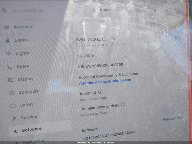 2019 TESLA MODEL 3 5YJ3E1EAXKF309758 Photo 6