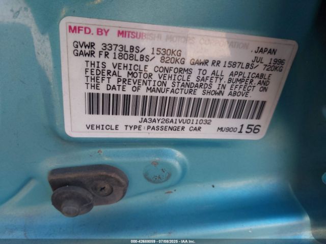 1997 MITSUBISHI MIRAGE JA3AY26A1VU011032 Photo 8