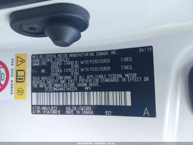 Lexus 2gr-fks 2019 2T2ZZMCA4KC140324 Image 9
