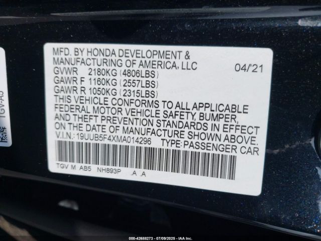 2021 ACURA TLX 19UUB5F4XMA014296 Photo 8