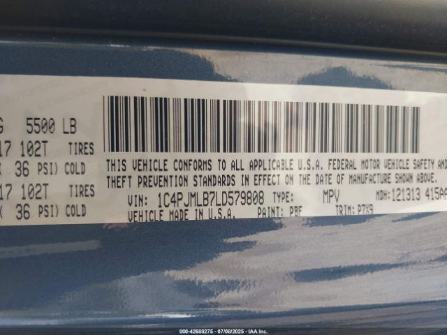 2020 JEEP CHEROKEE 1C4PJMLB7LD579808 Photo 8