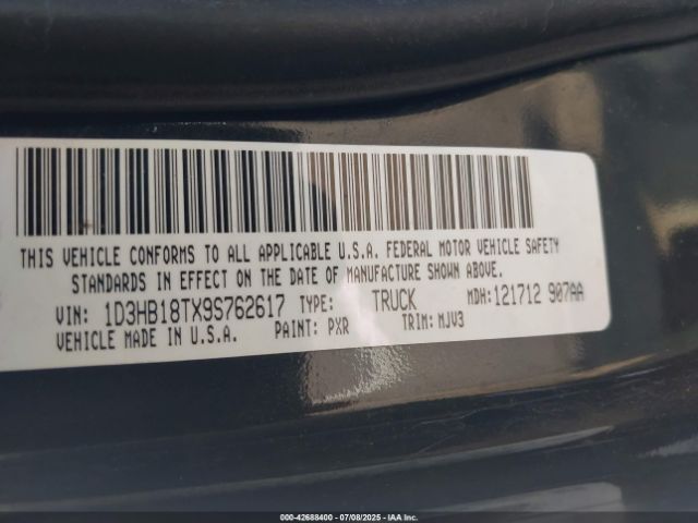 2009 DODGE RAM 1500 1D3HB18TX9S762617 Photo 8