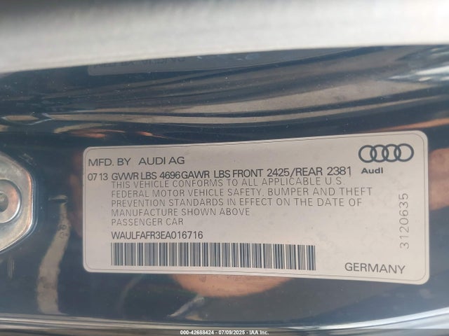 2014 AUDI A5 WAULFAFR3EA016716 Photo 8
