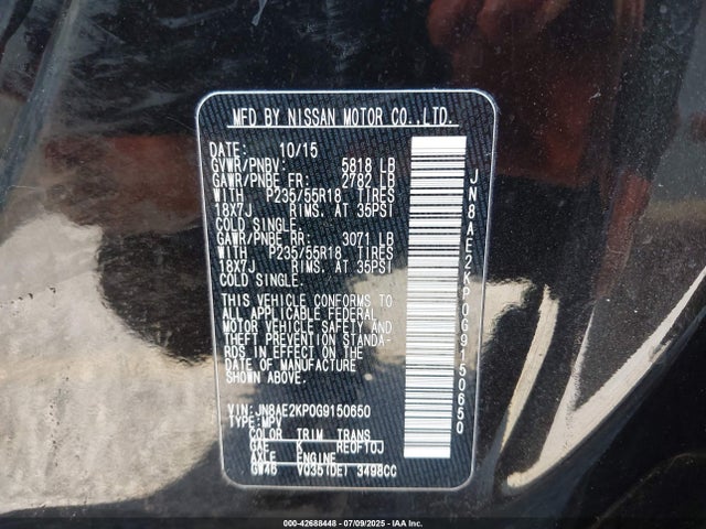 JN8AE2KP0G9150650 Nissan 2016