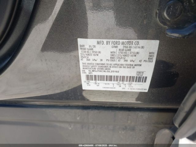 2020 LINCOLN AVIATOR 5LM5J7XC9LGL25102 Photo 8