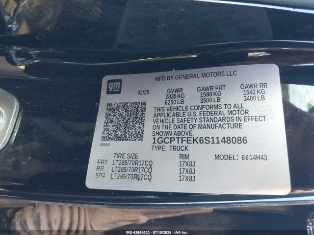1GCPTFEK6S1148086 Chevrolet l3b