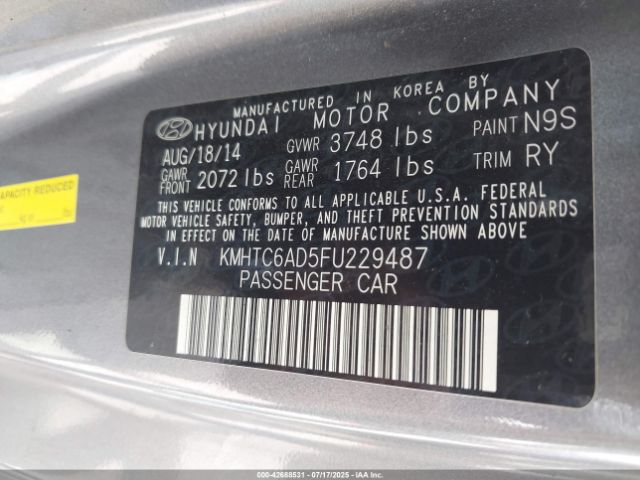 2015 HYUNDAI VELOSTER KMHTC6AD5FU229487 Photo 8