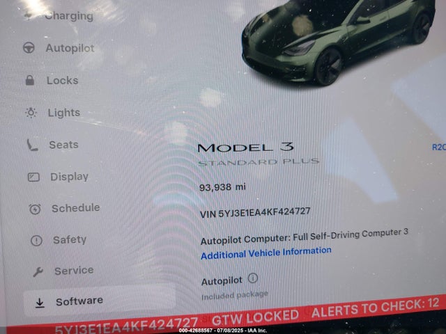 2019 TESLA MODEL 3 5YJ3E1EA4KF424727 Photo 6