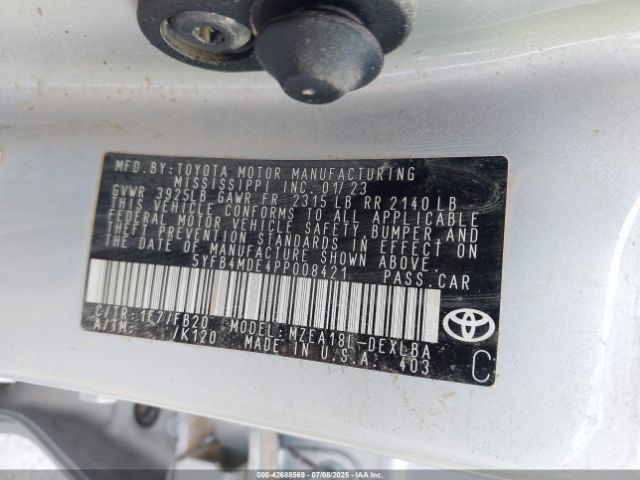 2023 TOYOTA COROLLA 5YFB4MDE4PP008421 Photo 8