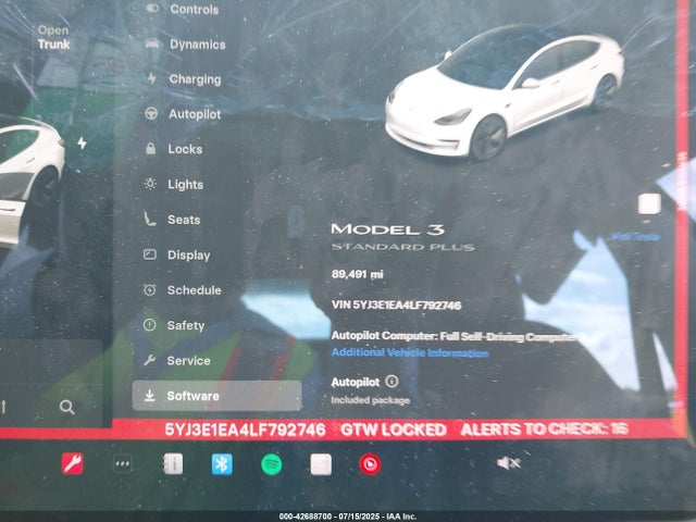 Tesla MODEL 3 2020 5YJ3E1EA4LF792746 Image 7