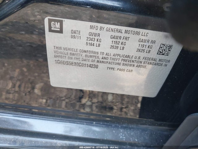 2012 CADILLAC CTS 1G6DS5E30C0114230 Photo 8