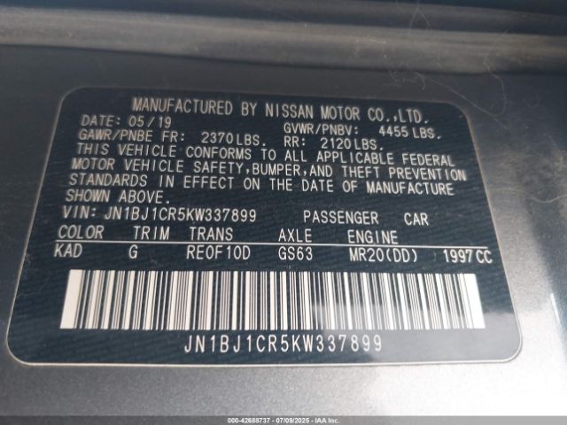 2019 NISSAN ROGUE SPORT JN1BJ1CR5KW337899 Photo 8