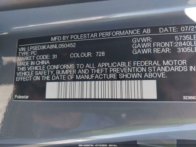 Polestar e400v6 2022 LPSED3KA8NL050452 Image 9