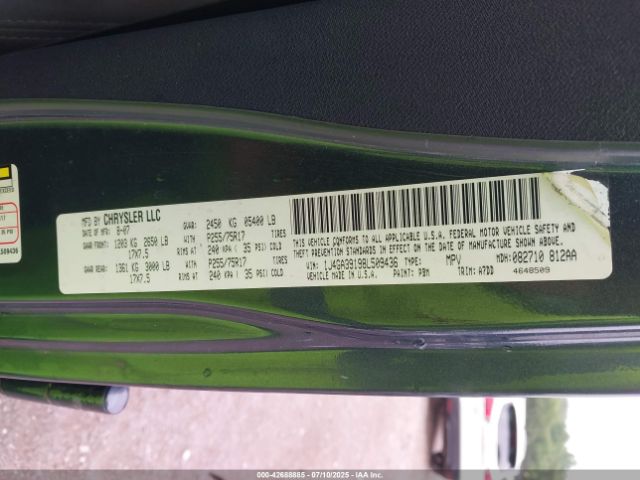 2008 JEEP WRANGLER 1J4GA39198L509436 Photo 8