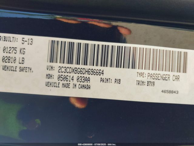 2013 DODGE CHARGER 2C3CDXBG6DH696664 Photo 8