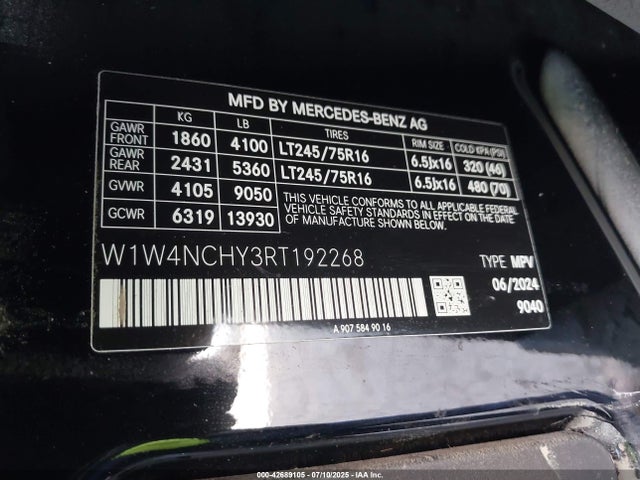 Mercedes-Benz om654 2024 W1W4NCHY3RT192268 Image 9