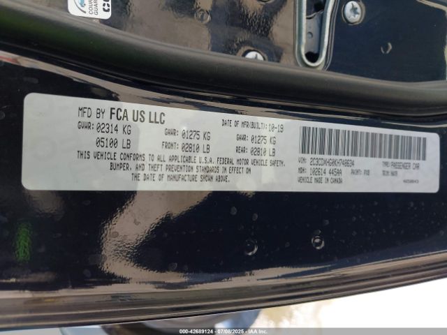2019 DODGE CHARGER 2C3CDXHG0KH748634 Photo 8