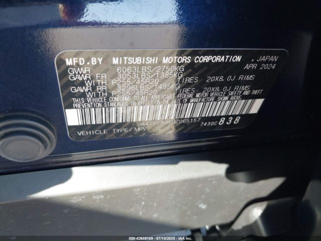 2024 MITSUBISHI OUTLANDER PHEV JA4T5VA9XRZ065157 Photo 8