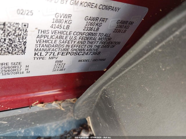 Chevrolet lbp 2025 KL77LFEP0SC247368 Image 9