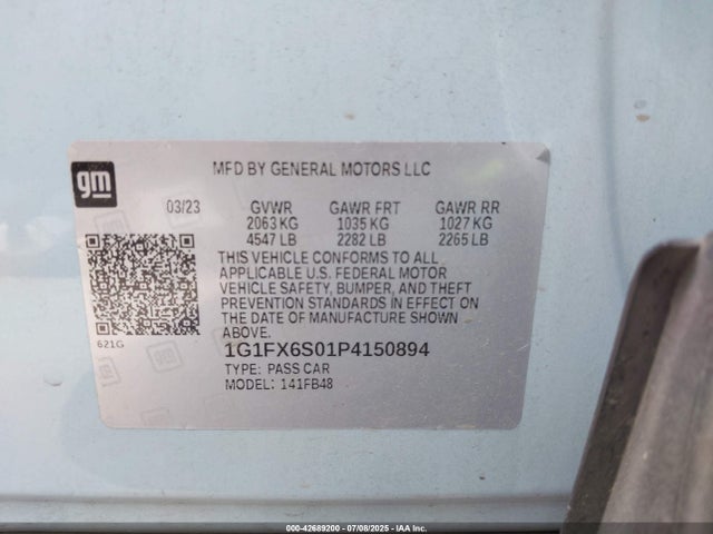 1G1FX6S01P4150894 Chevrolet 2023