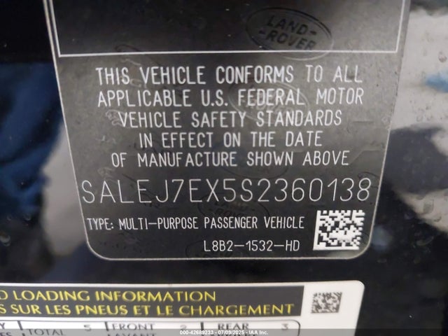 SALEJ7EX5S2360138 Land Rover aj120p4