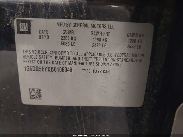 2011 CADILLAC CTS 1G6DG5EYXB0106048 Photo 8