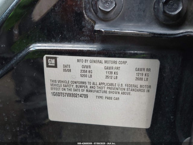 2008 CADILLAC CTS 1G6DT57VX80214709 Photo 8