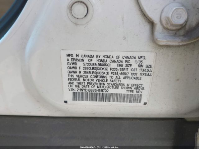 2006 ACURA MDX 2HNYD18876H511792 Photo 8