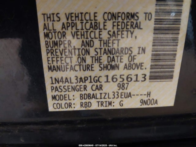 Nissan 2016 2016 1N4AL3AP1GC165613 Image 9