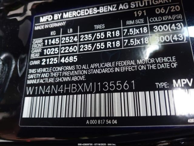 2021 MERCEDES-BENZ GLA 250 W1N4N4HBXMJ135561 Photo 8