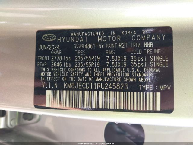 2024 HYUNDAI TUCSON HYBRID KM8JECD11RU245823 Photo 8