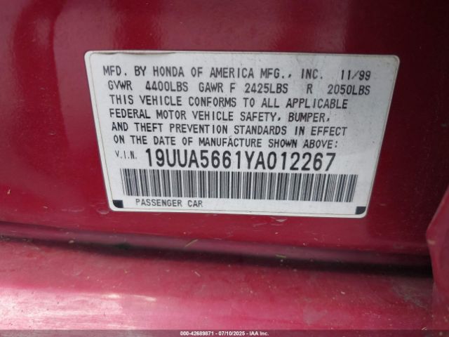 2000 ACURA TL 19UUA5661YA012267 Photo 8